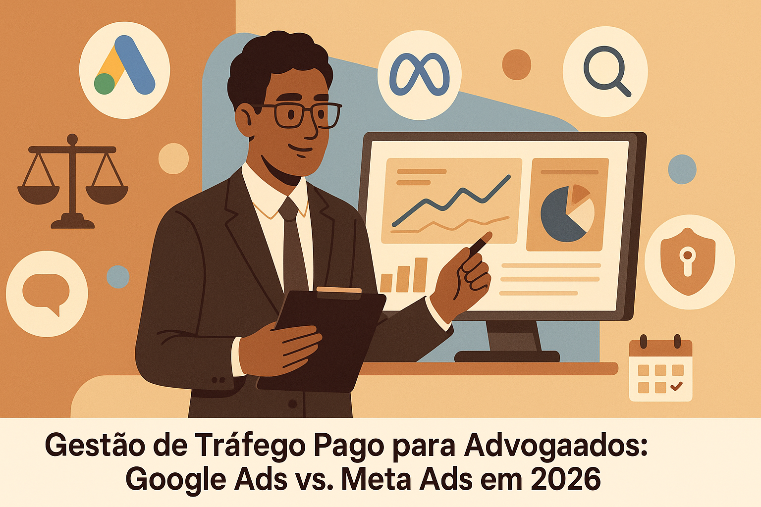 Capa do post Gestão de Tráfego Pago para Advogados: Google ou Meta