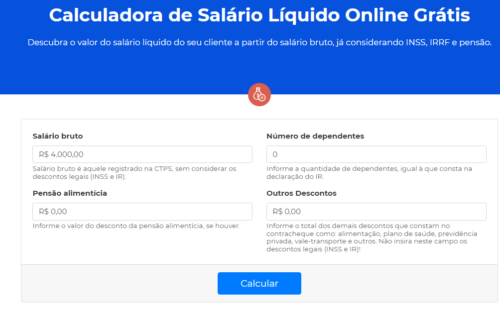 Calculadora de Salário Líquido